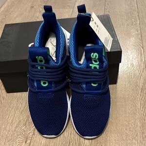 Adidas Kids Navy and Green Sneakers